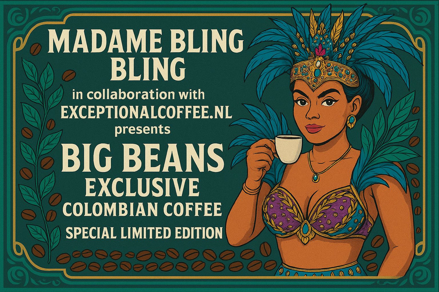 Madame Bling Bling Big Beans Colombian Coffee 320Gr