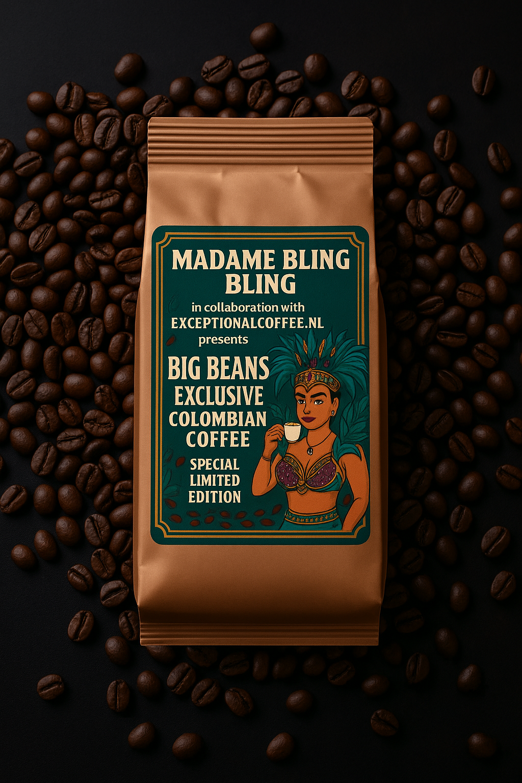 Madame Bling Bling Big Beans Colombian Coffee 320Gr